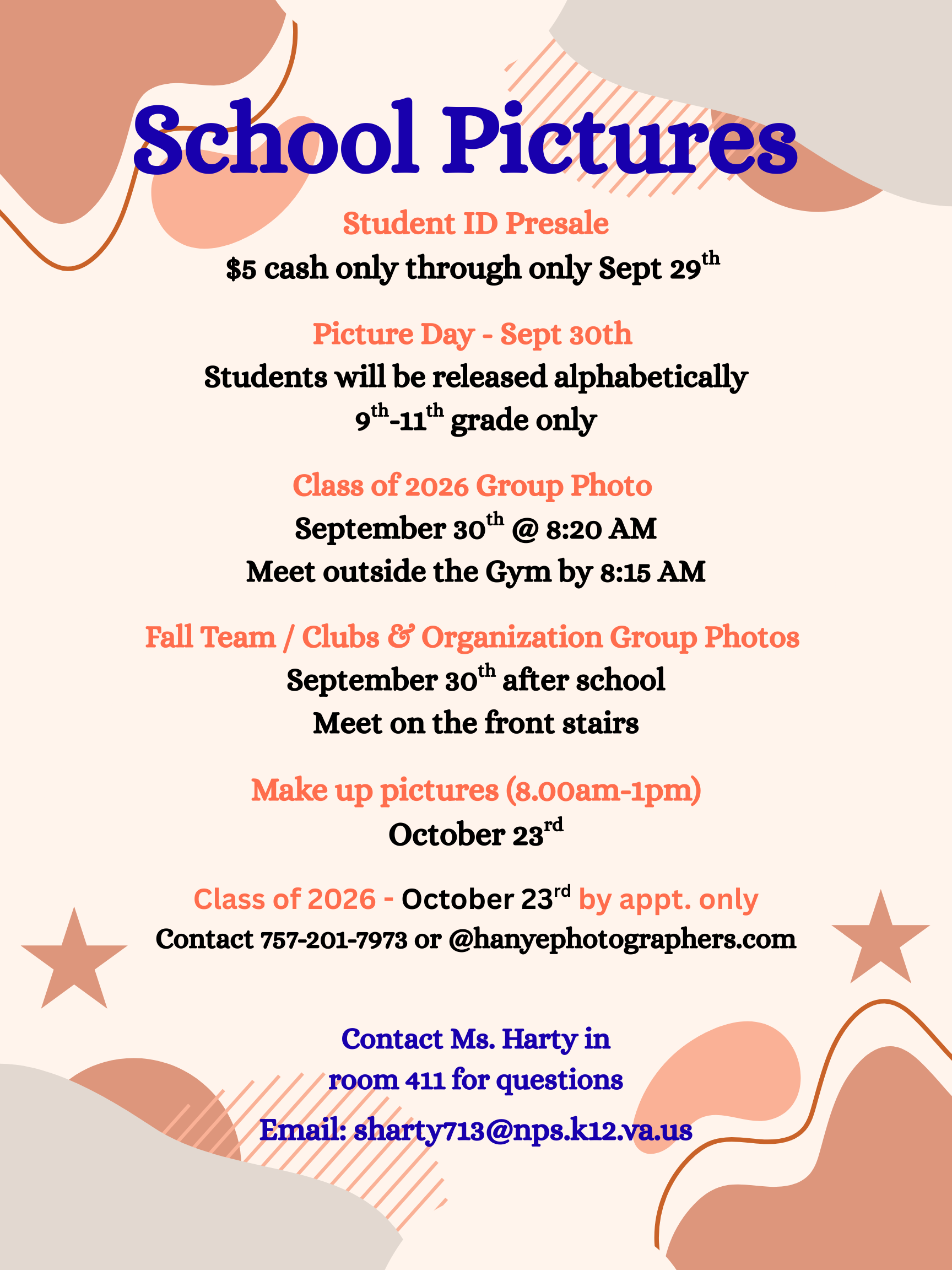  School pictures information